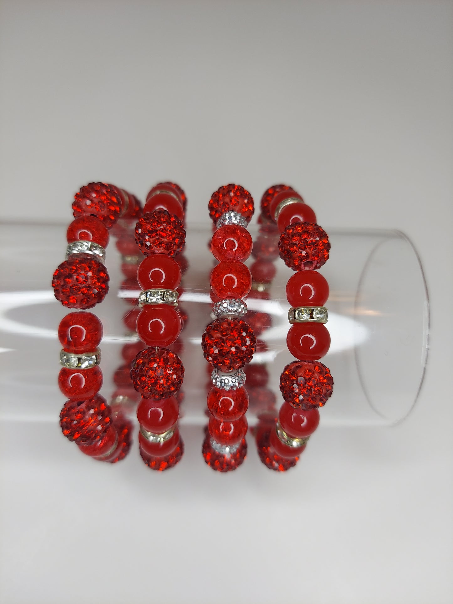 Red Beaded Bracelet (1pc)